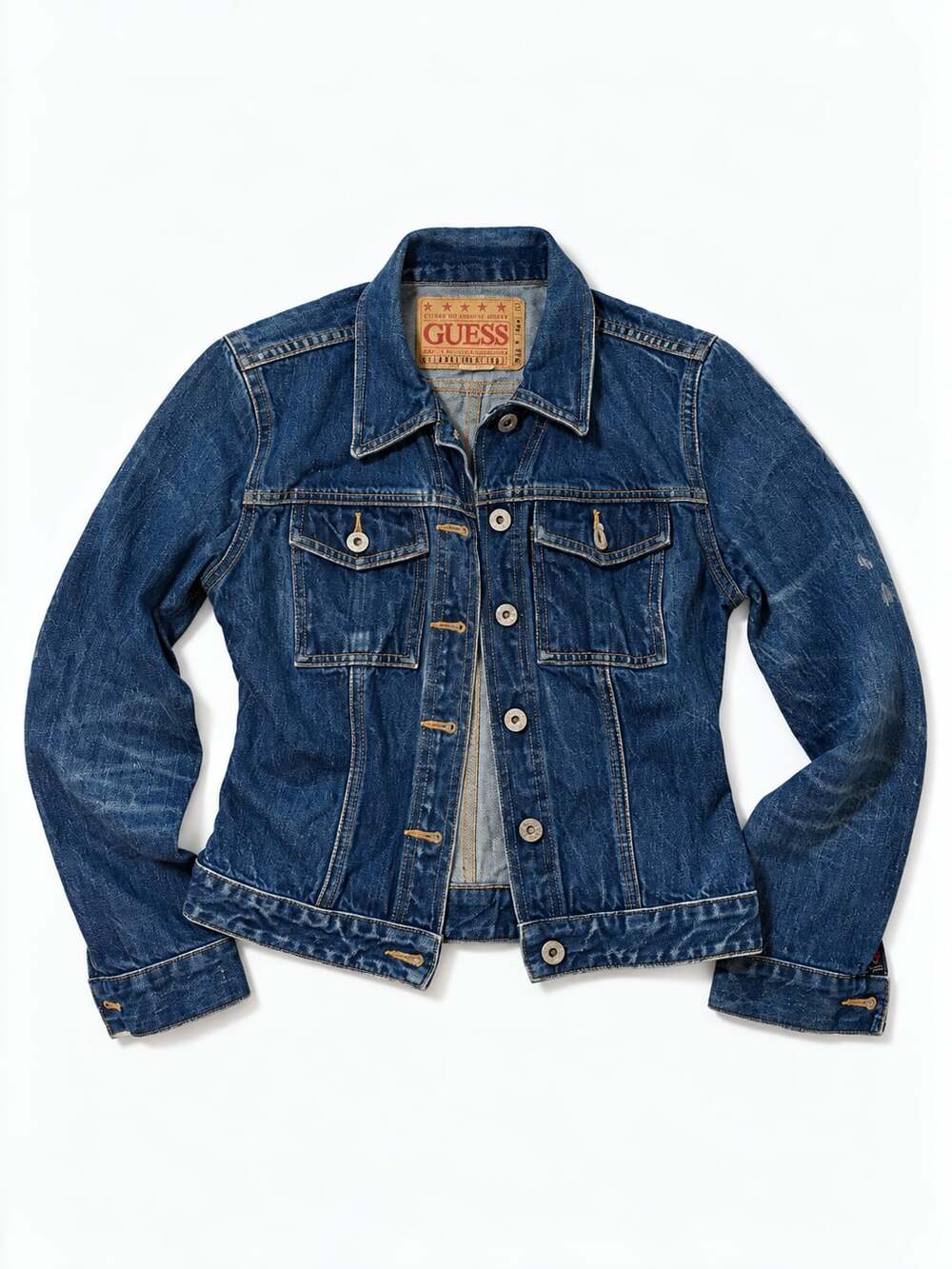 Guess Denim Jean Jacket Size S Blue Trucker Vintage
